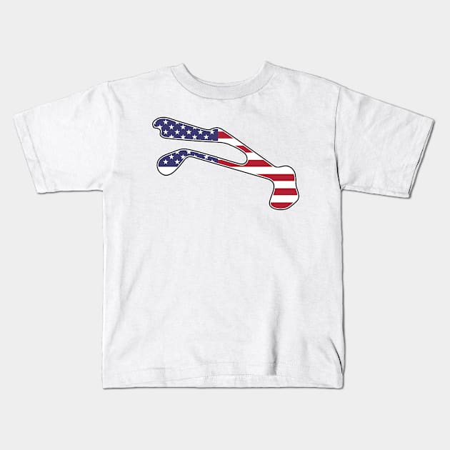 Barber Motorsport Park [flag] Kids T-Shirt by sednoid